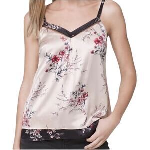 WHBM Light Pink Floral Layer Tank White House Black Market Size Small NEW
